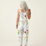 Jumpsuit - Bright Wild Flowers in Boho Style