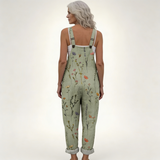 Jumpsuit - Radiant Meadow Sage Flowers in Green