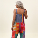 Jumpsuit - Artistically Colored Striped Bright in Multicolor