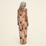 Jumpsuit - Jumpsuit with Delicate Boho Pattern