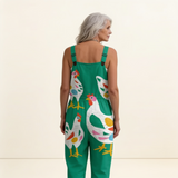 Jumpsuit - Bright, playful meadow green in green