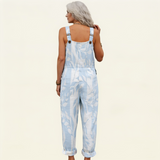 Jumpsuit - Bright Pure Azure Leaves