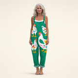 Jumpsuit - Bright, playful meadow green in green