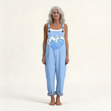 Jumpsuit - Poetic Sky Blue Heart in Blue
