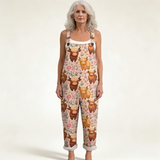 Jumpsuit - Jumpsuit with Delicate Boho Pattern