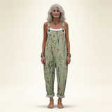 Jumpsuit - Radiant Meadow Sage Flowers in Green