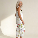 Jumpsuit - Bright Wild Flowers in Boho Style