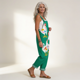 Jumpsuit - Bright, playful meadow green in green