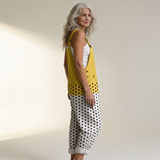 Jumpsuit - Graphic Contrast Points in Yellow