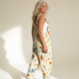 Jumpsuit - Softly Radiant Nature Print with Butterflies