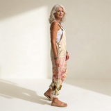 Jumpsuit - Pastel Flower Boho Bright in Beige