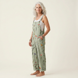 Jumpsuit - Radiant Meadow Sage Flowers in Green