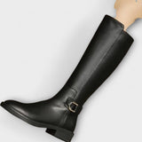 Mira - Leather Knee High Boots