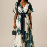 Oakley - Long Dress Watercolour Print