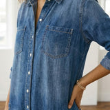 Diana™ | Vintage Denim Button-Up Jumpsuit