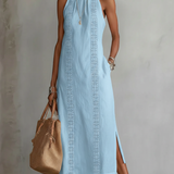 Nancy | Sleeveless Lace Detail Midi Dress