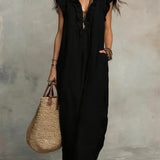 Sienna | Boho Ruffle Maxi Dress