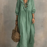 Elowen | Boho Long Sleeve Maxi Dress