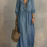 Elowen | Boho Long Sleeve Maxi Dress