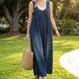 Karen™ | Vintage Wash Denim Maxi Dress