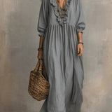 Elowen | Boho Long Sleeve Maxi Dress