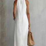 Julie | Sleeveless Lace Detail Midi Dress