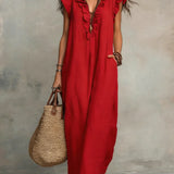 Sienna | Boho Ruffle Maxi Dress