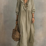 Elowen | Boho Long Sleeve Maxi Dress