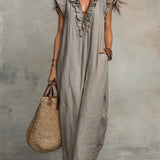 Sienna | Boho Ruffle Maxi Dress
