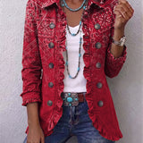 Criselle™ | Bohemian Paisley Ombré Print Ruffled Jacket