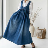 Karen™ | Vintage Wash Denim Maxi Dress