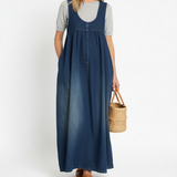 Karen™ | Vintage Wash Denim Maxi Dress