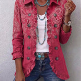 Anouk™ | Vintage Paisley Print Ruffled Jacket