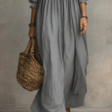 Elowen | Boho Long Sleeve Maxi Dress