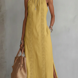 Judy | Sleeveless Lace Detail Midi Dress