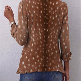 Nolinda™ | Bohemian Animal-Print Ruffled Jacket