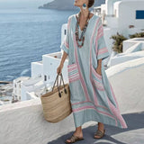 Elegant Iris - Long Beach Dress for a Stylish Summer Look