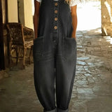 Ruth™ | Vintage Washed Cotton Denim Overalls