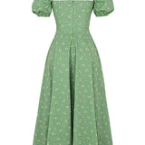 Aviana - Dress with Puff Sleeves Bloom