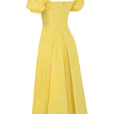 Aviana - Dress with Puff Sleeves Bloom