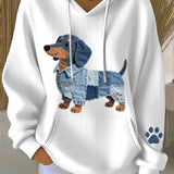 Bumper | Hoodie Patchwork Art Dachshund Pattern