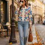 Clementine | Botanical Garden Zip Cardigan