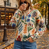 Clementine | Botanical Garden Zip Cardigan