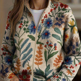 Clementine | Botanical Garden Zip Cardigan