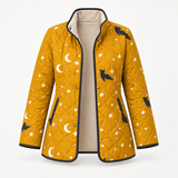 Savannah - Cat and Star Print Quilted Jacket