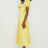 Aviana - Dress with Puff Sleeves Bloom