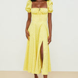 Aviana - Dress with Puff Sleeves Bloom
