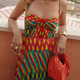 Aubrey - Abstract Printed Maxi Dress