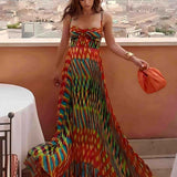 Aubrey - Abstract Printed Maxi Dress