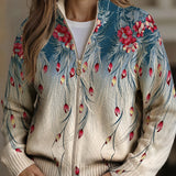 Zillah™ | Floral Peacock Feather Gradient Print